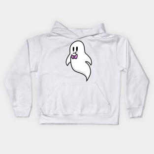 Pink Bow Tie Ghost Kids Hoodie